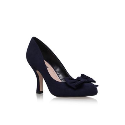 Blue norma high heel court shoes